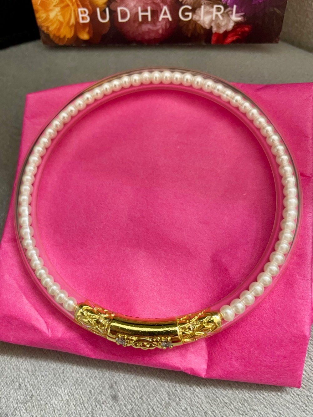 Budhagirl NEW Three Queens AWB bangle - Pearl (M) - Picture 2 of 4